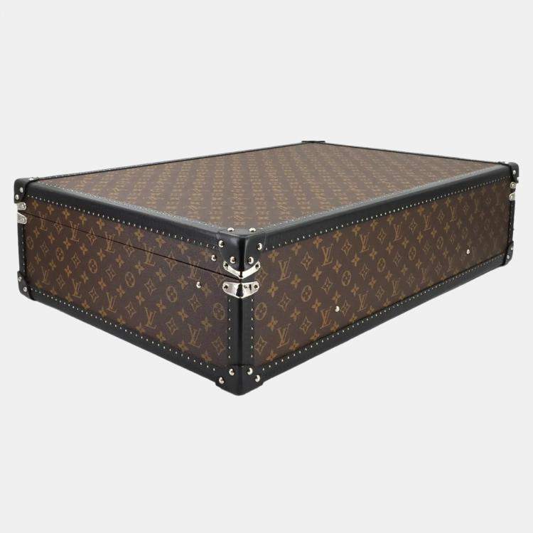 Pre Owned Louis Vuitton Monogram Macassar Bilstein 70 Brown and Black Canvas Trunk