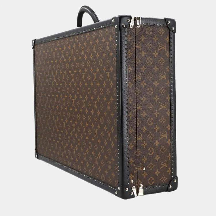 Pre Owned Louis Vuitton Monogram Macassar Bilstein 70 Brown and Black Canvas Trunk