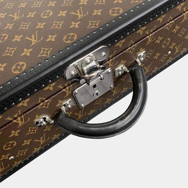 Pre Owned Louis Vuitton Monogram Macassar Bilstein 70 Brown and Black Canvas Trunk