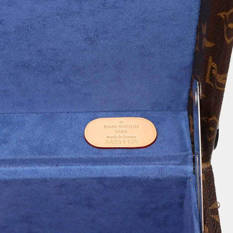 Pre Owned Louis Vuitton Monogram Macassar Bilstein 70 Brown and Black Canvas Trunk