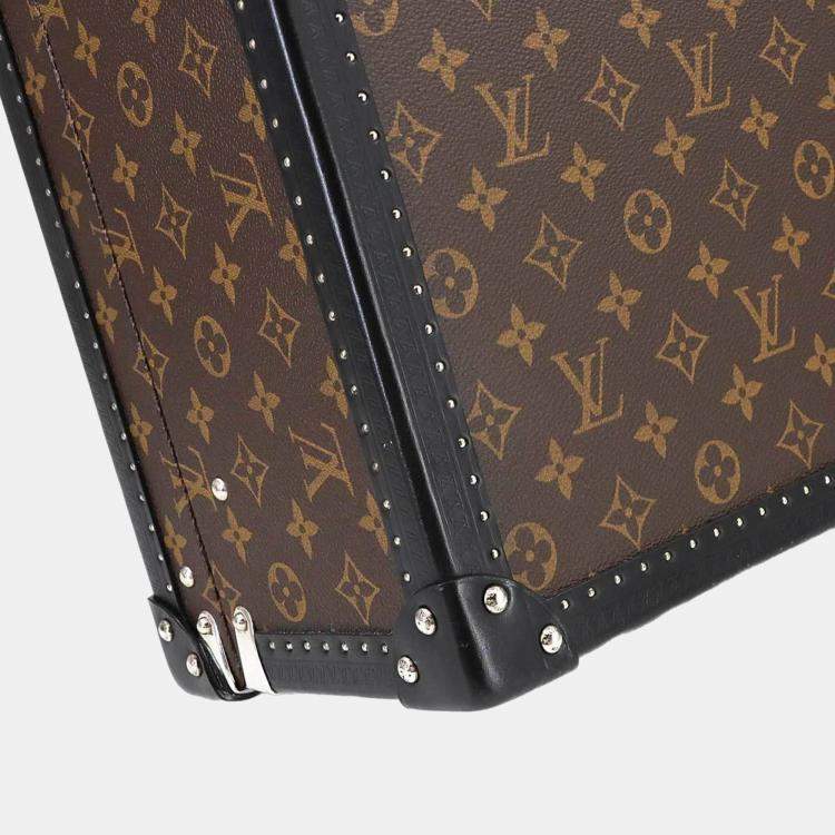 Pre Owned Louis Vuitton Monogram Macassar Bilstein 70 Brown and Black Canvas Trunk