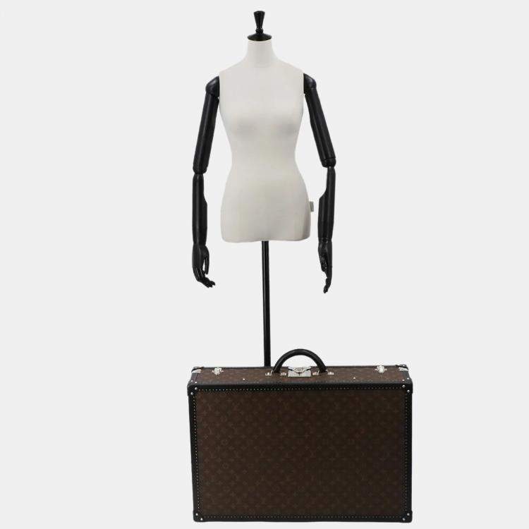 Pre Owned Louis Vuitton Monogram Macassar Bilstein 70 Brown and Black Canvas Trunk