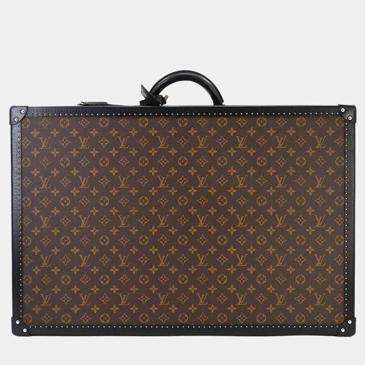 Pre Owned Louis Vuitton Monogram Macassar Bilstein 70 Brown and Black Canvas Trunk