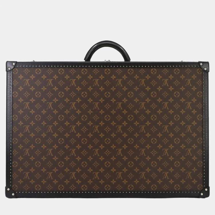Pre Owned Louis Vuitton Monogram Macassar Bilstein 70 Brown and Black Canvas Trunk