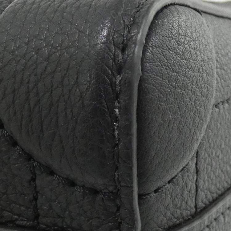 Pre Owned Louis Vuitton Colorado Soul Trunk EW Black Calfskin Leather Shoulder Bag