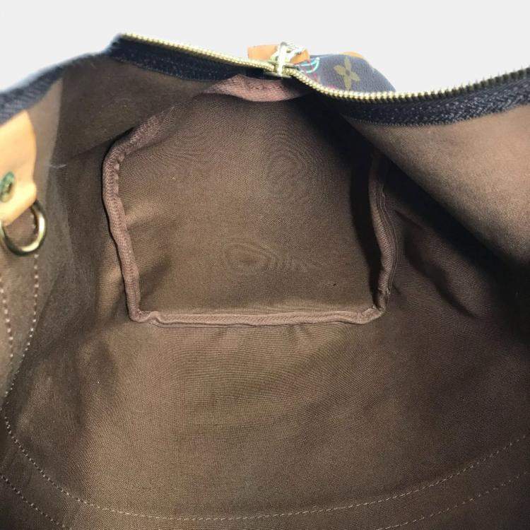 Pre Owned Louis Vuitton Monogram Cherry Keepall 45 By Takashi Murakami A Travel Bag Canvas Brown