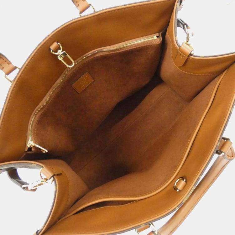 Pre Owned Louis Vuitton OnTheGo Brown Monogram Canvas Tote Bag