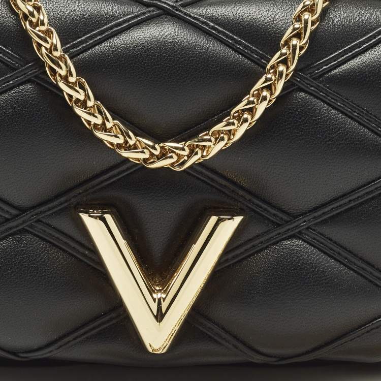 Pre Owned Louis Vuitton Go-14 Pico Black Malletage Leather Crossbody Bag