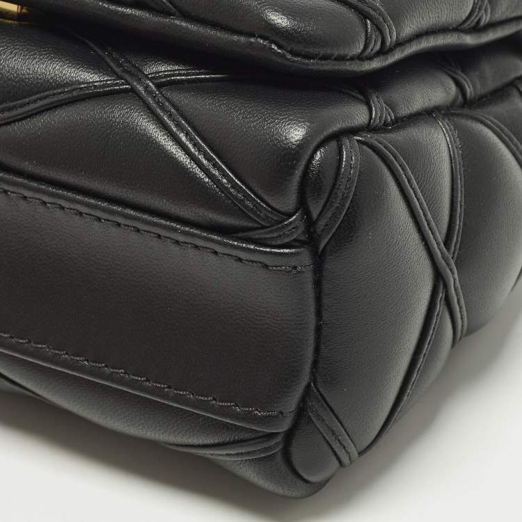 Pre Owned Louis Vuitton Go-14 Pico Black Malletage Leather Crossbody Bag