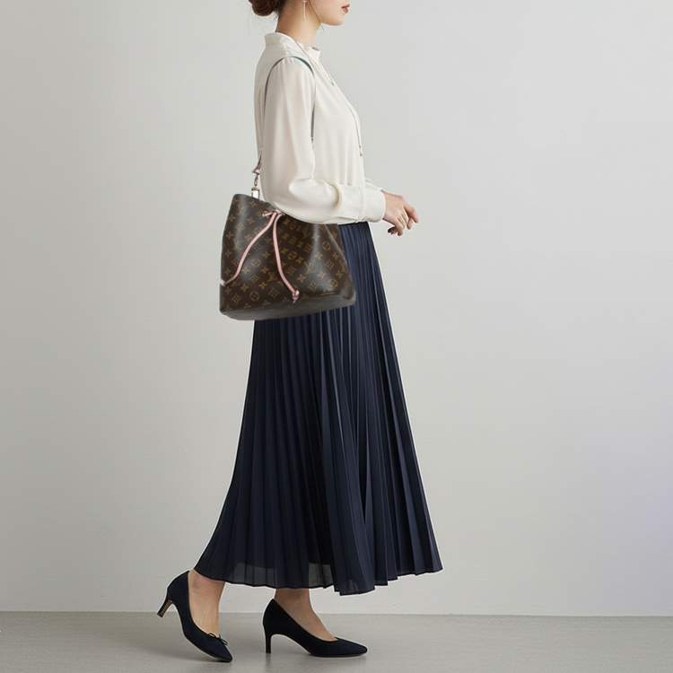 Pre Owned Louis Vuitton NeoNoe Rose Poudre Monogram Canvas Bucket Bag