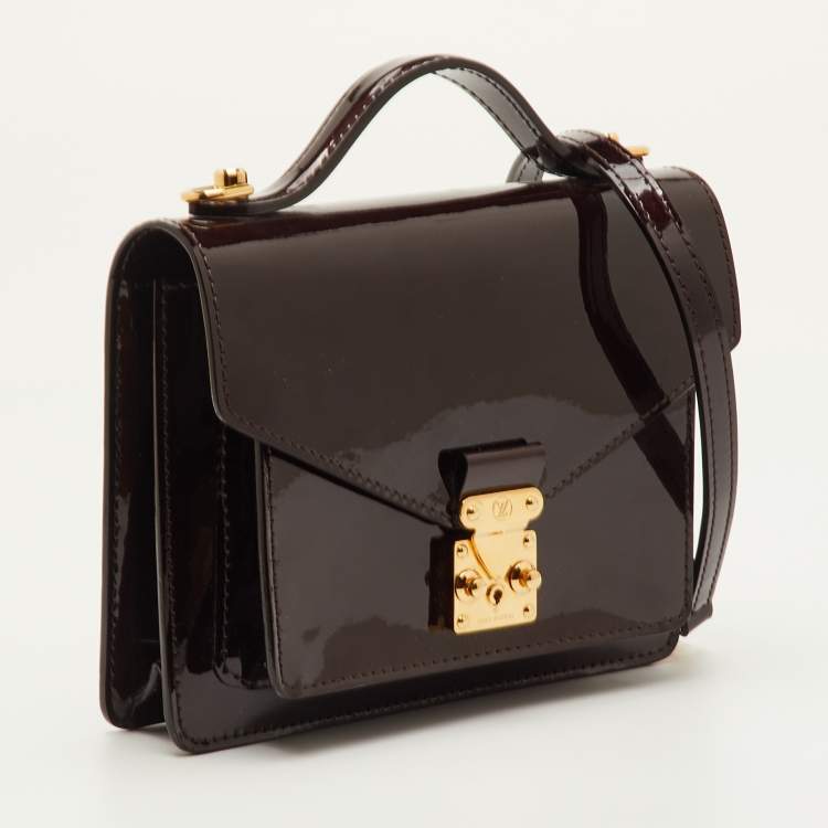 Pre Owned Louis Vuitton Monceau BB Amarante Vernis Bag