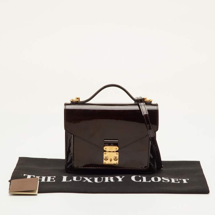 Pre Owned Louis Vuitton Monceau BB Amarante Vernis Bag