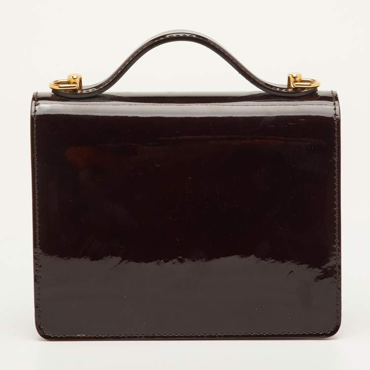 Pre Owned Louis Vuitton Monceau BB Amarante Vernis Bag