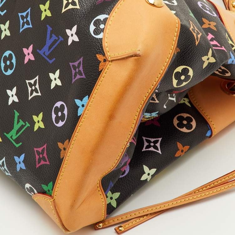Pre Owned Louis Vuitton Ursula Multicolor Monogram Canvas and Leather Bag