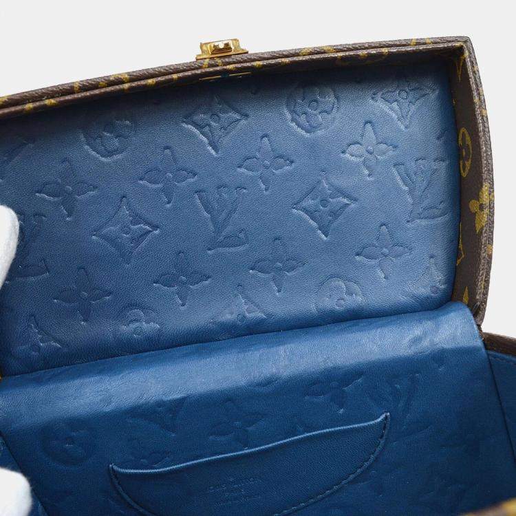 Pre Owned Louis Vuitton Twisted Box Brown Monogram Canvas Top Handle Bag