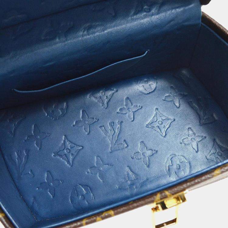 Pre Owned Louis Vuitton Twisted Box Brown Monogram Canvas Top Handle Bag