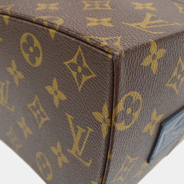 Pre Owned Louis Vuitton Twisted Box Brown Monogram Canvas Top Handle Bag