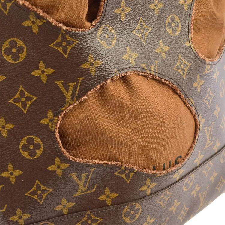 Pre Owned Louis Vuitton Comme des Garcons With Holes Monogram Canvas Tote Bag