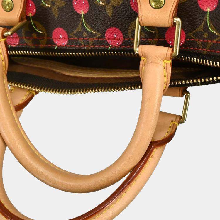 Pre Owned Louis Vuitton Monogram Cherry Speedy 25 Handbag