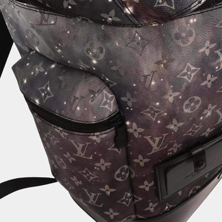 Pre Owned Louis Vuitton Monogram Galaxy Alpha Black Coated Canvas Backpack