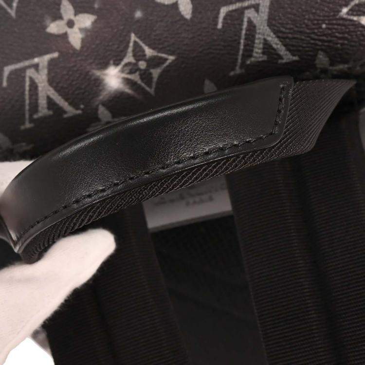 Pre Owned Louis Vuitton Monogram Galaxy Alpha Black Coated Canvas Backpack