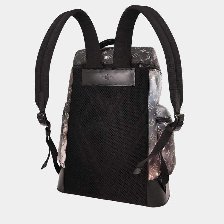 Pre Owned Louis Vuitton Monogram Galaxy Alpha Black Coated Canvas Backpack