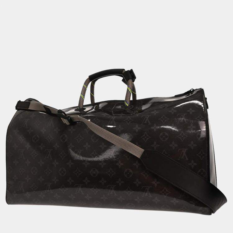 Pre Owned Louis Vuitton Keepall Bandouliere 50 Monogram Glaze Canvas Duffel Bag