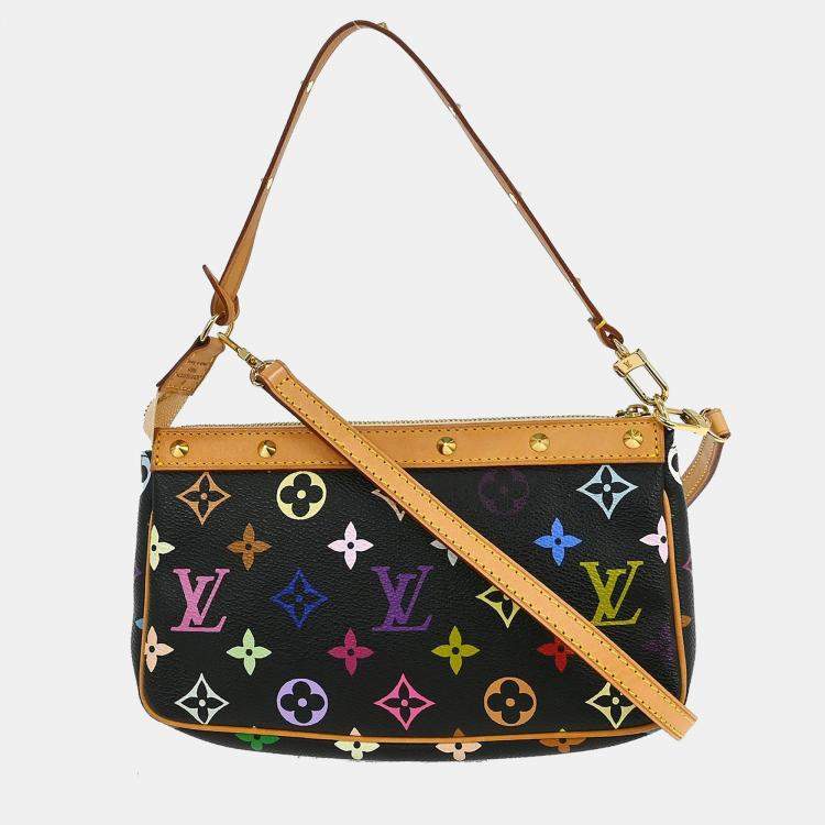 Pre Owned Louis Vuitton Pochette Accessoires Multicolor Monogram Canvas Shoulder Bag