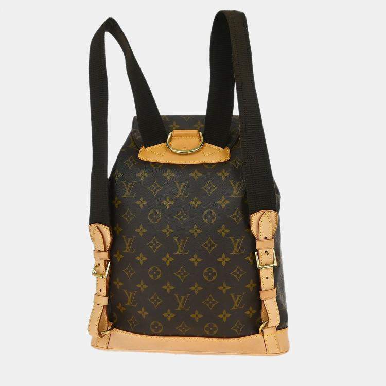 Pre Owned Louis Vuitton Monogram Montsouris GM Brown Canvas Backpack