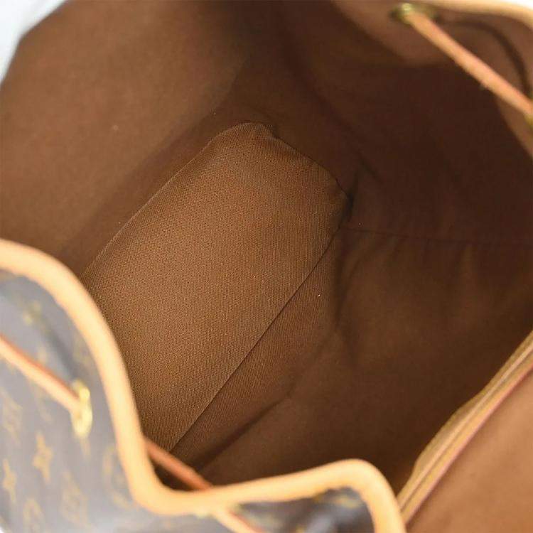 Pre Owned Louis Vuitton Monogram Montsouris GM Brown Canvas Backpack