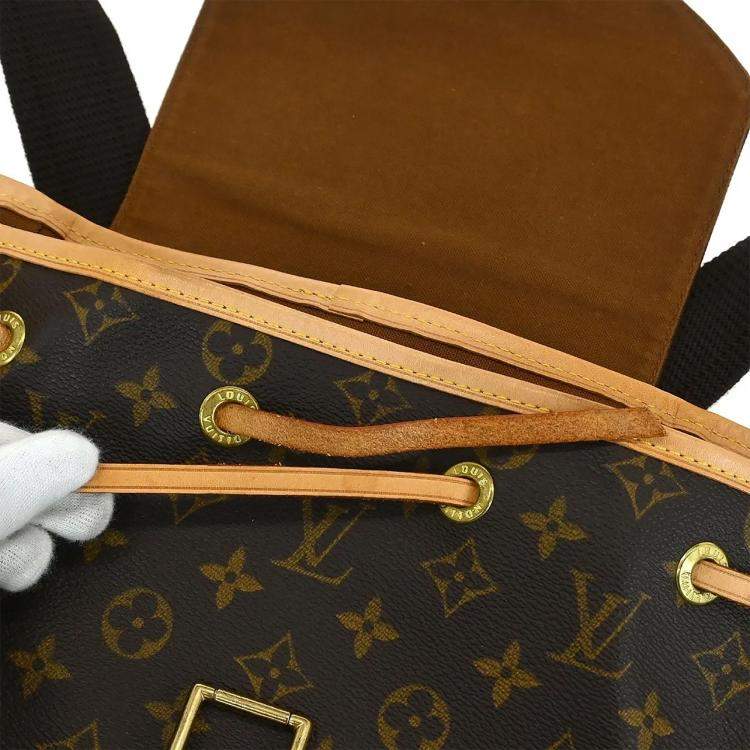 Pre Owned Louis Vuitton Monogram Montsouris GM Brown Canvas Backpack