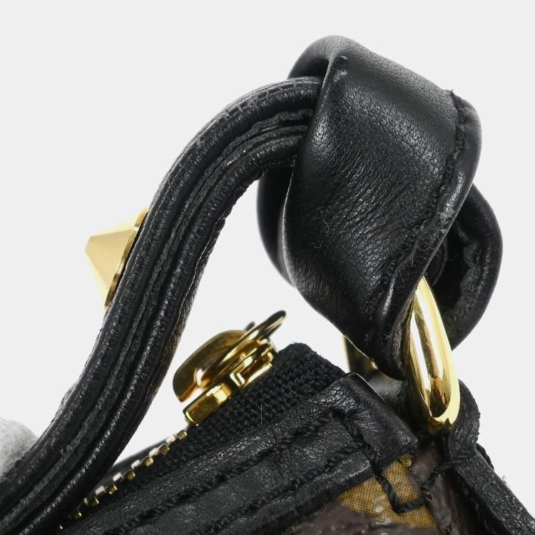 Pre Owned Louis Vuitton Pochette Accessoires Mini Eclipse Monogram Eclipse Canvas Wristlet