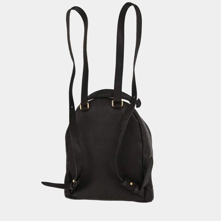 Pre Owned Louis Vuitton Sorbonne Black Monogram Empreinte Leather Backpack