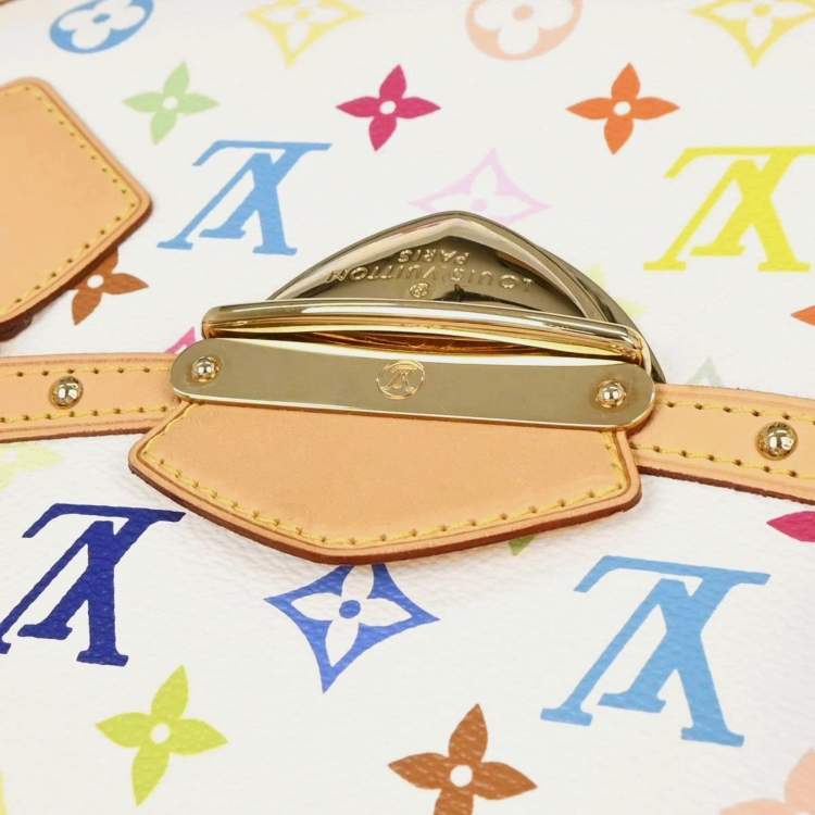 مملوكة مسبقًا Louis Vuitton White Multicolor Beverly Gm Handbag