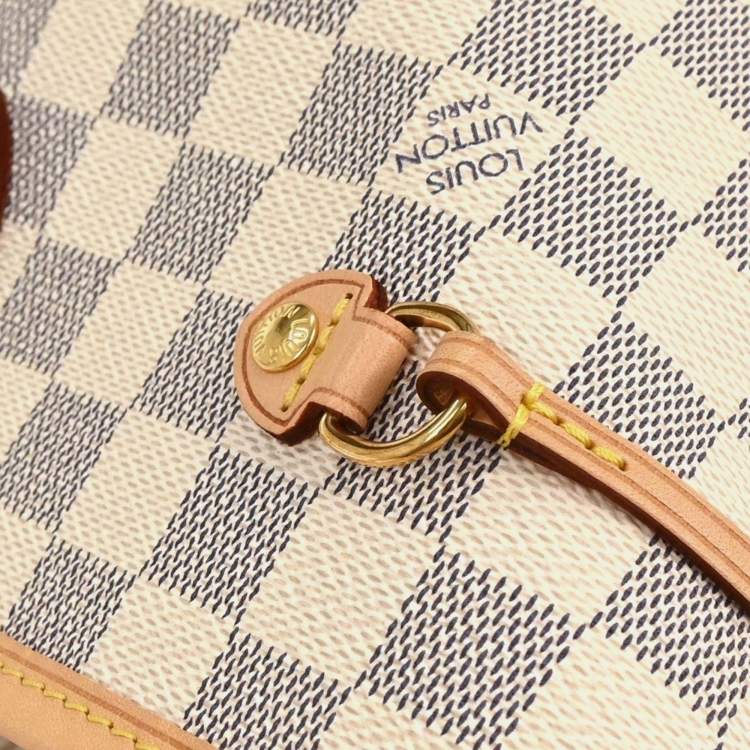 Pre Owned Louis Vuitton Damier Azur Neverfull MM Tote Bag