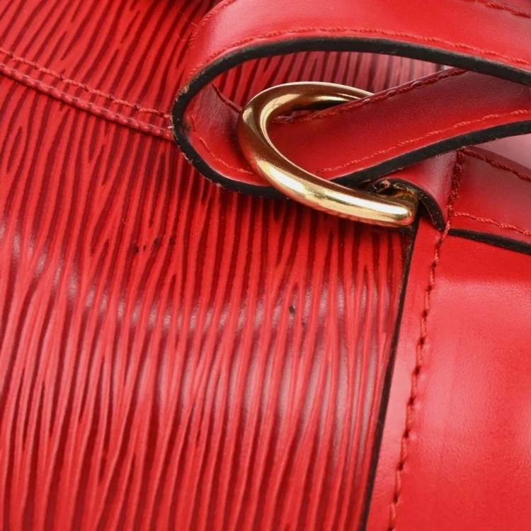 Pre Owned Louis Vuitton Red Epi Montsouris Mm Monaco Limited Backpack