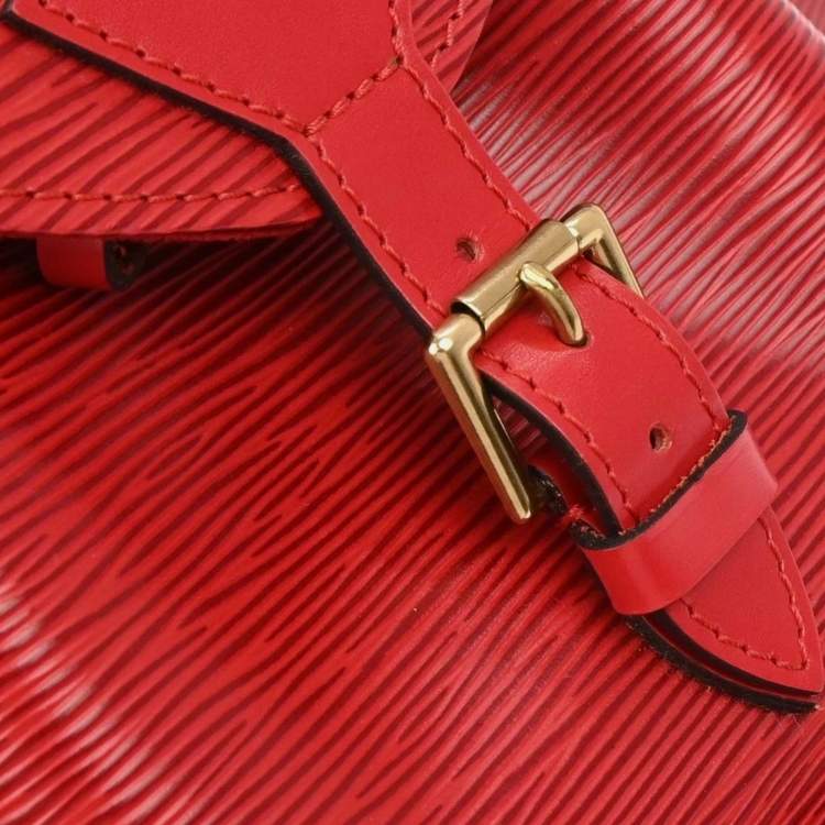Pre Owned Louis Vuitton Red Epi Montsouris Mm Monaco Limited Backpack