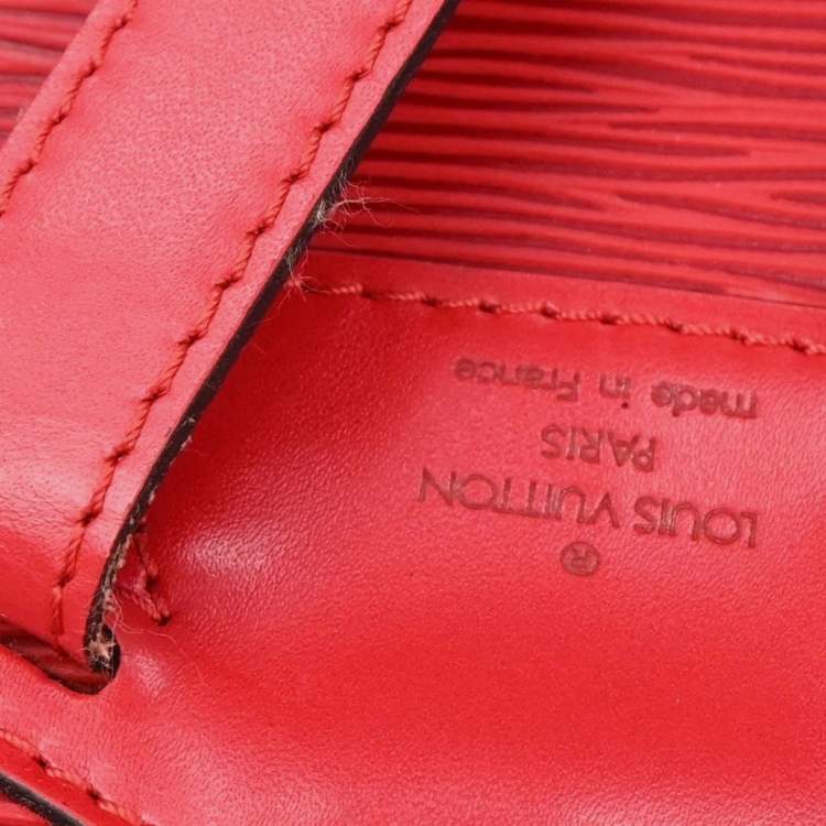 Pre Owned Louis Vuitton Red Epi Montsouris Mm Monaco Limited Backpack