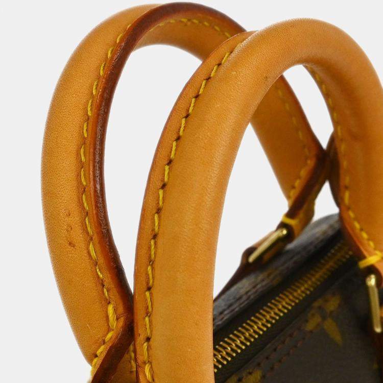 Pre Owned Louis Vuitton Monogram Speedy Mini Brown Monogram Canvas Top Handle Bag