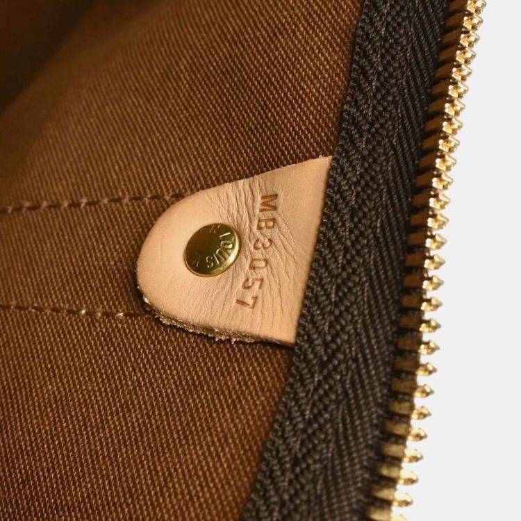Pre Owned Louis Vuitton Keepall 50 Brown Monogram Canvas Duffle Bag
