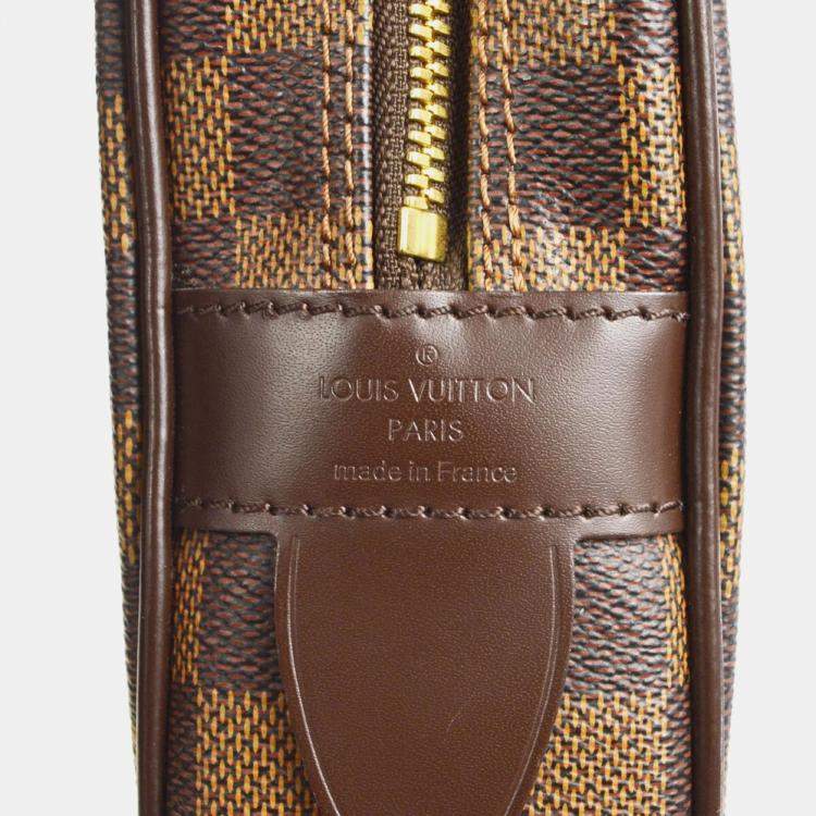 Pre Owned Louis Vuitton Porte Documents Voyage Brown Damier Ebene Canvas Briefcase