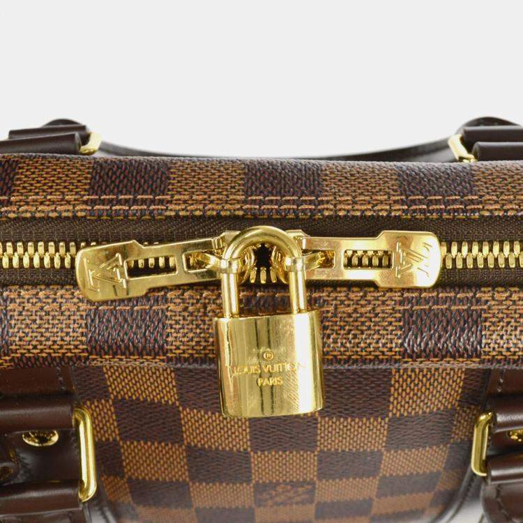 Pre Owned Louis Vuitton Porte Documents Voyage Brown Damier Ebene Canvas Briefcase
