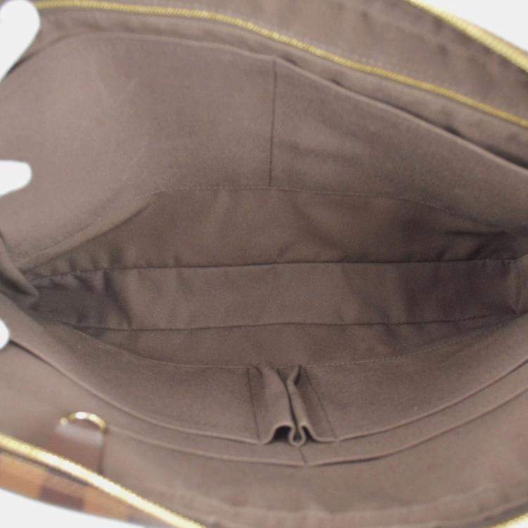 Pre Owned Louis Vuitton Porte Documents Voyage Brown Damier Ebene Canvas Briefcase