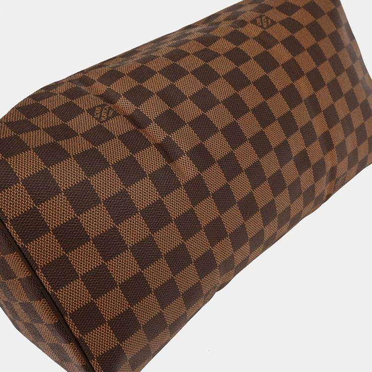 مملوكة مسبقًا Louis Vuitton Speedy 35 Brown Damier Ebene Canvas Top Handle Bag
