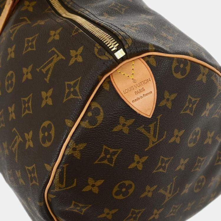 Pre Owned Louis Vuitton Keepall 50 Brown Monogram Canvas Duffel Bag