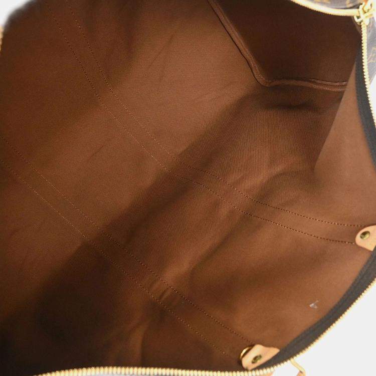 Pre Owned Louis Vuitton Keepall 50 Brown Monogram Canvas Duffel Bag