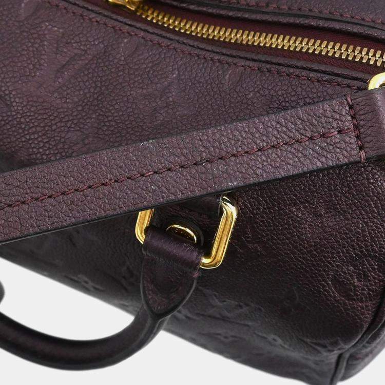 مملوكة مسبقًا Louis Vuitton Speedy Bandouliere 25 Purple Monogram Empreinte Leather Top Handle Bag