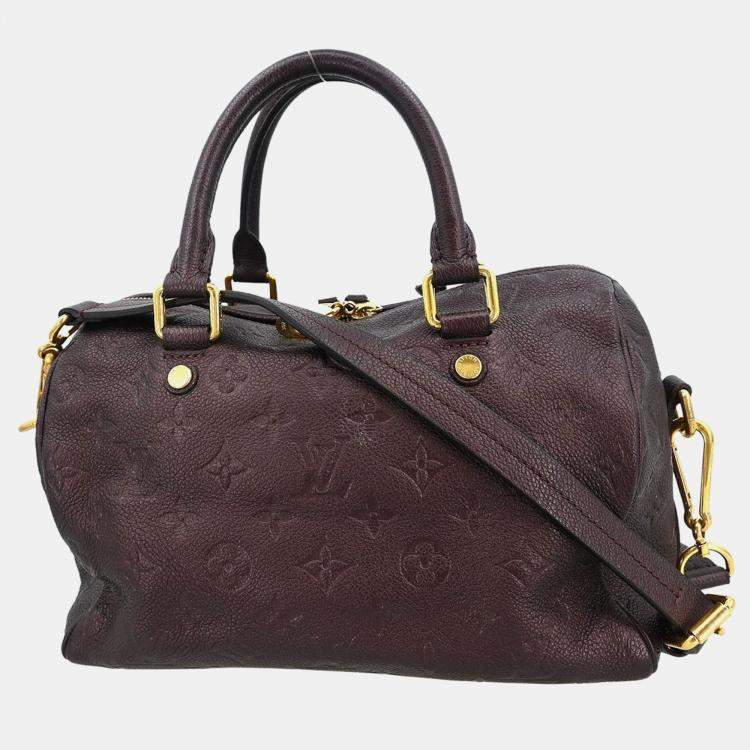 مملوكة مسبقًا Louis Vuitton Speedy Bandouliere 25 Purple Monogram Empreinte Leather Top Handle Bag