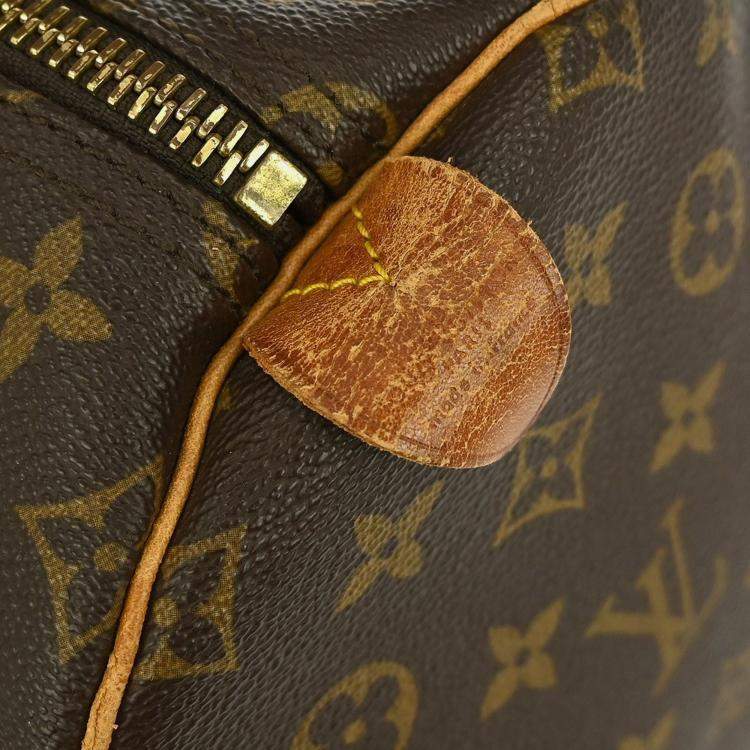 Pre Owned Louis Vuitton Keepall 55 Brown Monogram Canvas Duffel Bag
