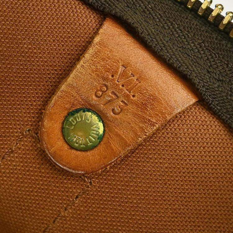 Pre Owned Louis Vuitton Keepall 55 Brown Monogram Canvas Duffel Bag